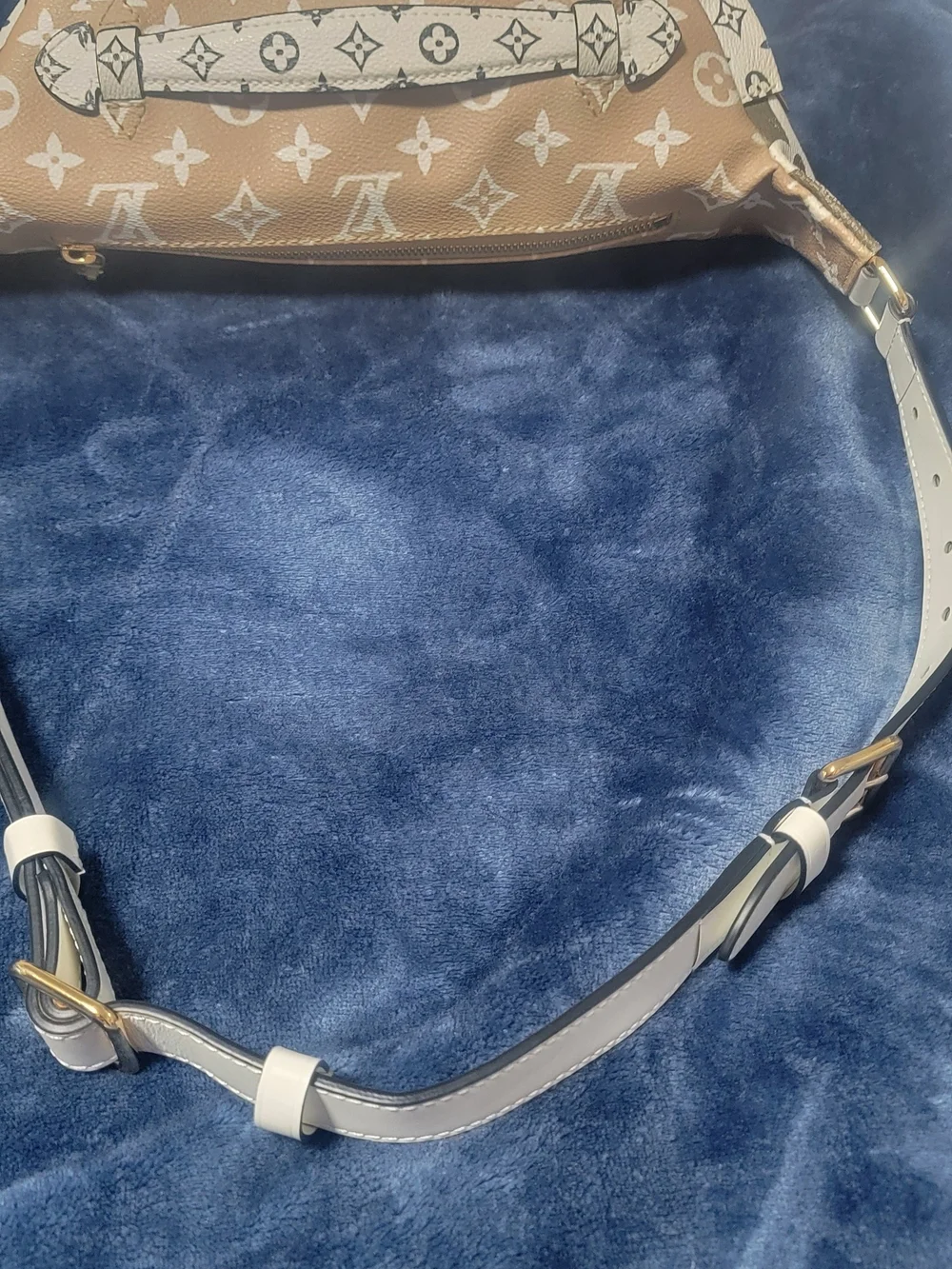 Louis Vuitton White and Brown Monogram Bumbag